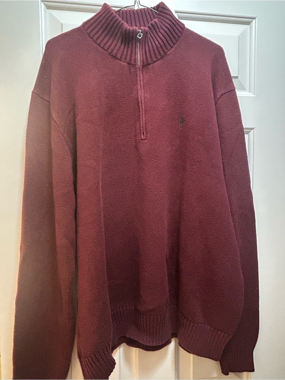 Polo by Ralph Lauren Men's Half-Zip Mock Neck Sweater - Burgundy